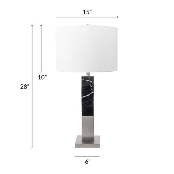 Nuloom T 28 In Black Contemporary, Denley Bronze Table Lamp Base