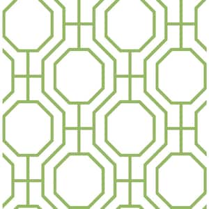 Circuit Green Modern Ironwork Green Wallpaper Sample
