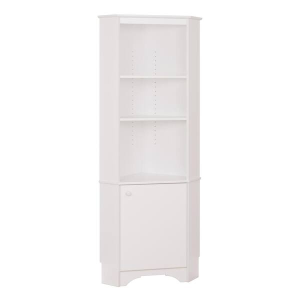 Prepac Elite Tall White Storage Cabinet, Tall White Cabinet With Shelves