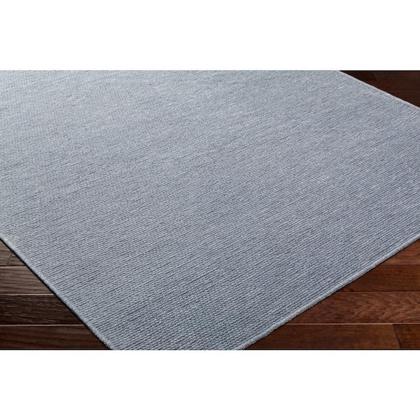 Quebec Denim 9 ft. x 12 ft. Machine-Washable Solid Indoor Area Rug