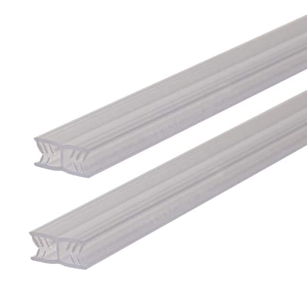 Extruded Panel Gripper 0.36 in. D x 0.92 in. x 46 in. L Clear Plastic H-Channel Divider Fits 3/16 in. Boards (2-Pack)