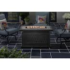 St. Charles 25.98 in. x 25 in. Rectangular Steel Propane Gas Black Fire Pit