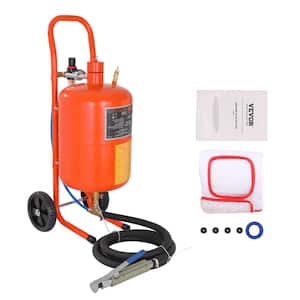 5 Gal. Sand Blaster 60 to 110 PSI High Pressure Sandblaster with 4 Nozzles, Oil-Water Separator for Paint Stain Removal