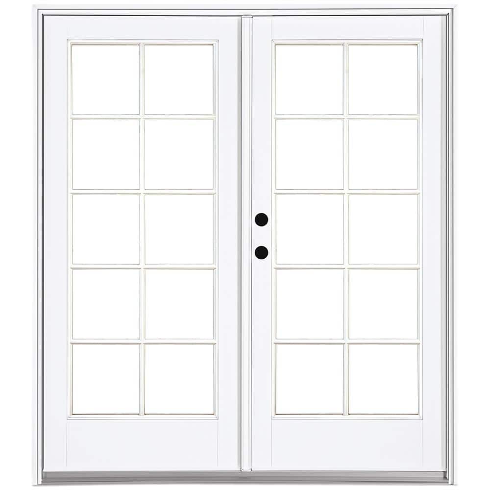 MP Doors 60 in. x 80 in. Fiberglass Smooth White Right-Hand Inswing ...