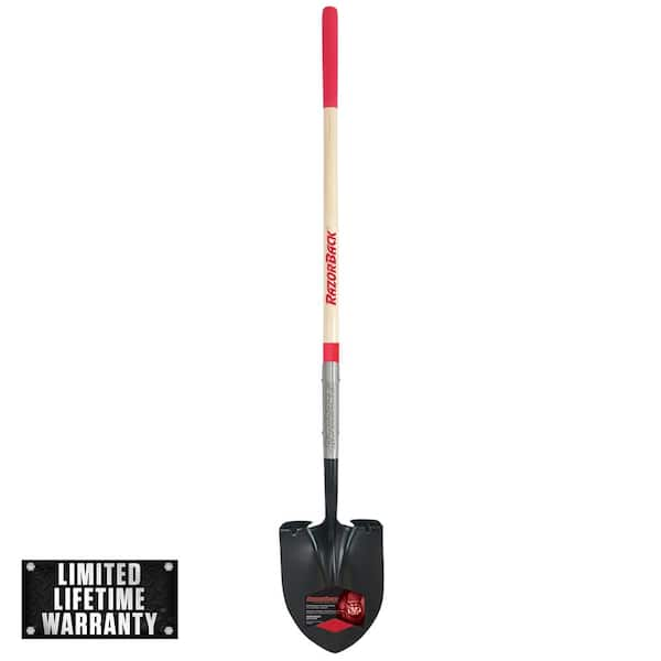 Razor-Back 48 in. Wood Handle Round Point Shovel