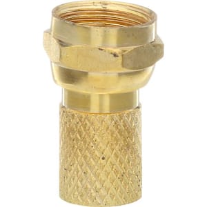 RG6 Twist-On F Connectors in Gold, 2-Pack