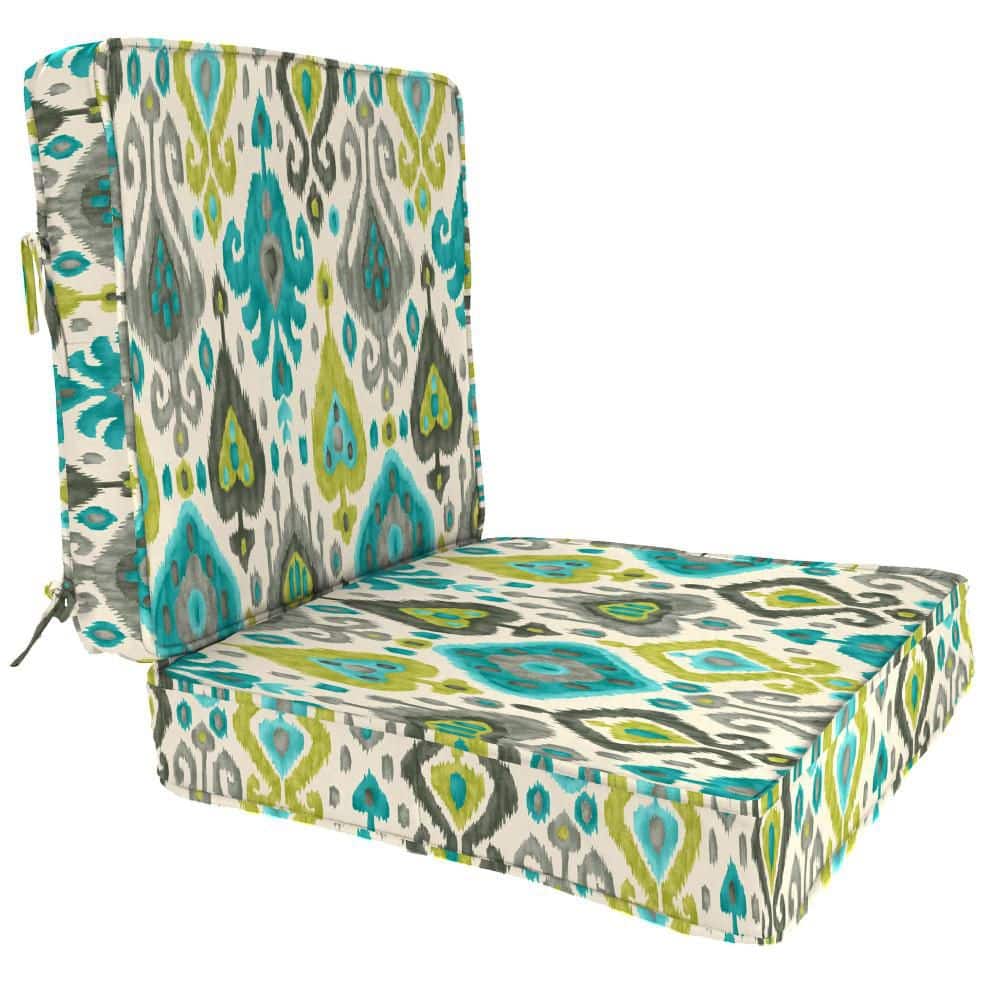 48 in. L x 24 in. W in. Lx 5 in. T Rectangular Outdoor Deep Seat Cushion Set in Paso Turquoise price history on PriceWatchPro