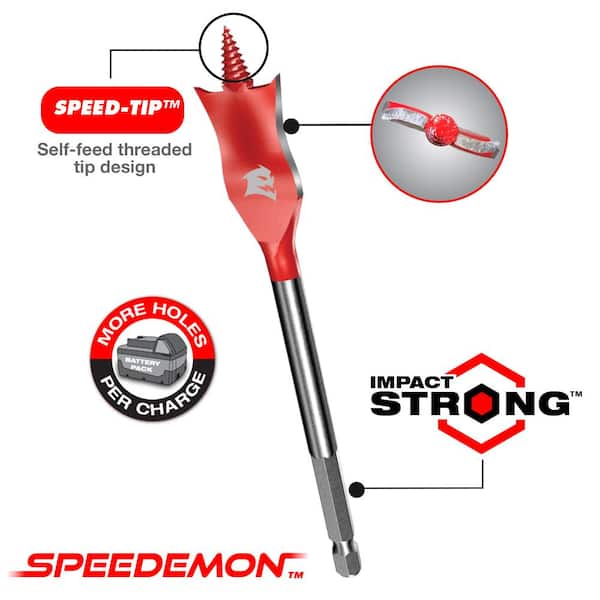DIABLO SPEEDEMON High Carbon Steel Spade Bit Set (9-Piece