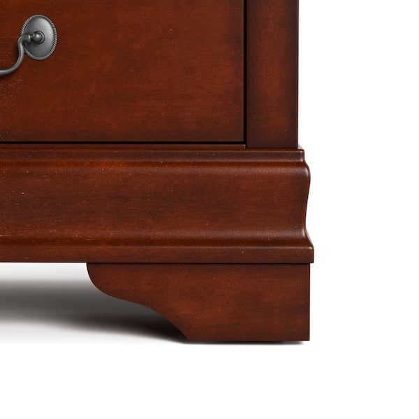 Furniture of America 6-Piece Burkhart Cherry Wood Queen Furniture of America 6-Piece Burkhart Cherry Wood Queen