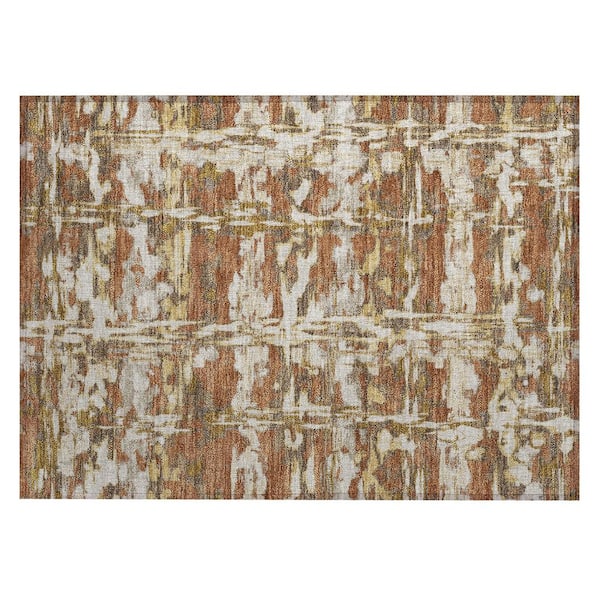 Chantille Machine Washable Indoor/Outdoor Abstract ACN2928 Paprika 2 ft. x 3 ft. Accent Rug