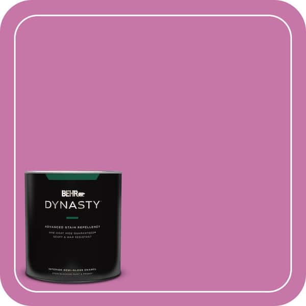 1 qt. #680B-5 Strawberry Freeze Semi-Gloss Enamel Interior Stain-Blocking Paint and Primer