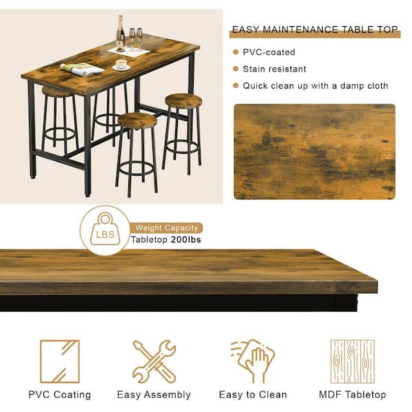 https://images.thdstatic.com/productImages/a7feefcd-7a80-49b0-8c4c-5e35a517efb7/svn/rustic-brown-dining-room-sets-wing36828936-1f_600.jpg