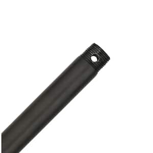 12 in. New Bronze All-Weather Original Extension Downrod for 10 ft. ceilings