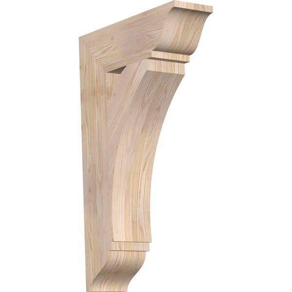 Ekena Millwork 5.5 in. x 32 in. x 20 in. Douglas Fir Thorton Traditional Smooth Bracket