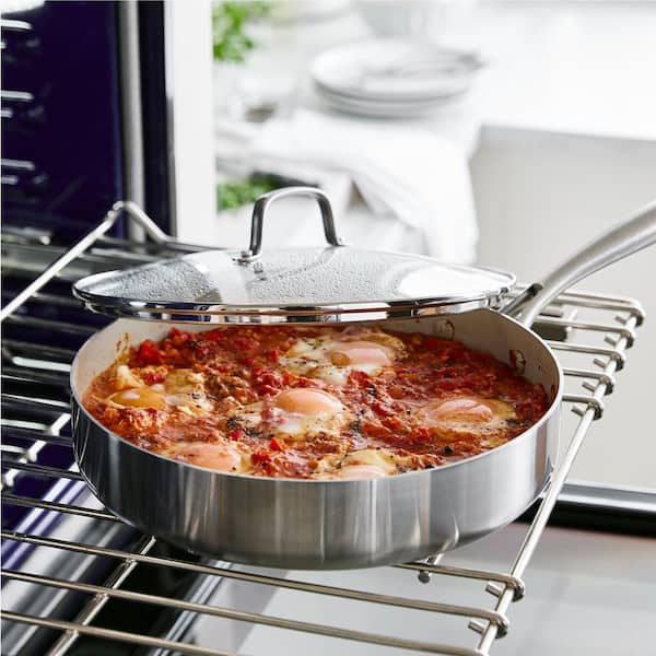 GreenPan Chatham Stainless Steel 3.75-Quart Saute Pan with Lid