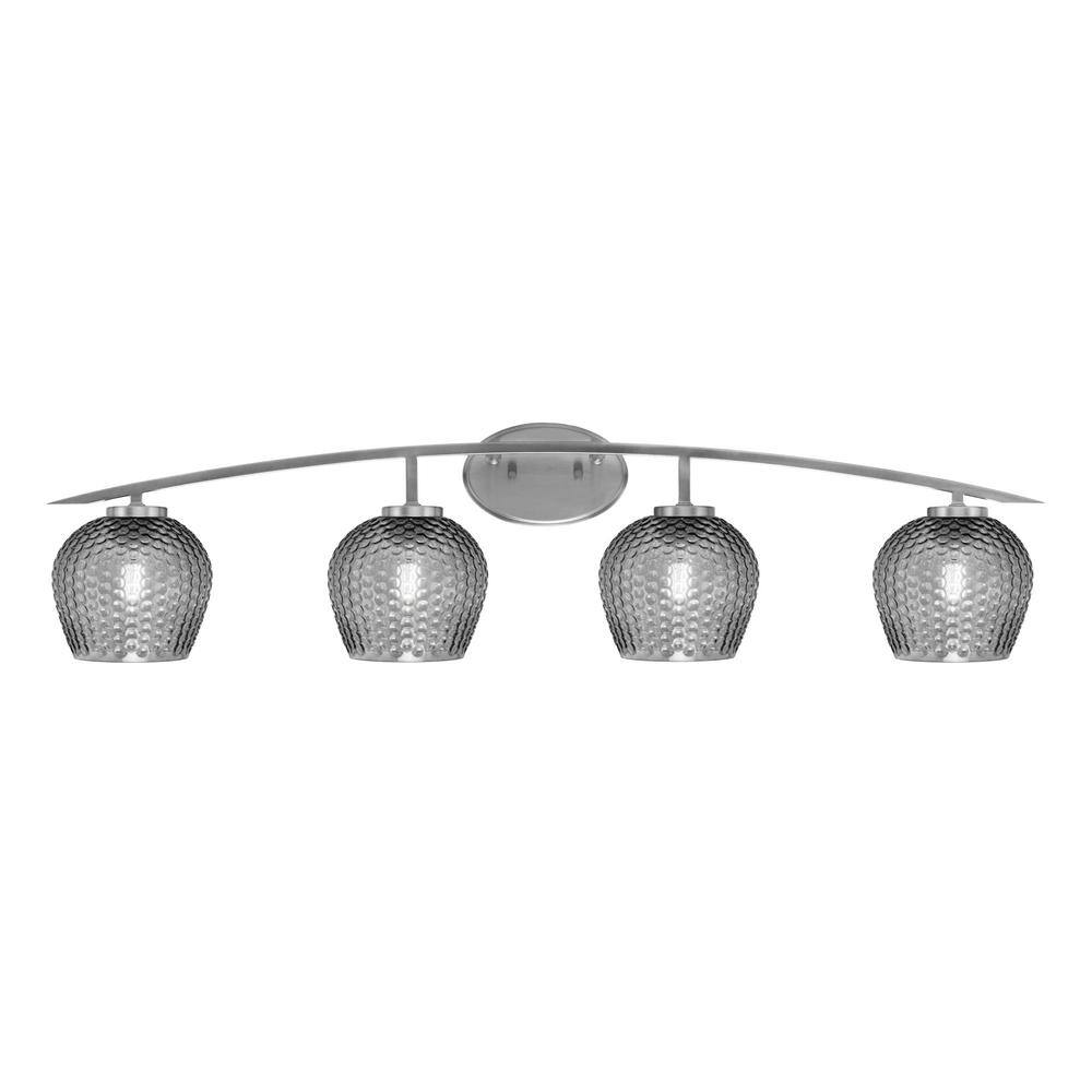 Siena 40 in. 4-Light Graphite Vanity-Light Graphite with 6 in. Smoke Textur