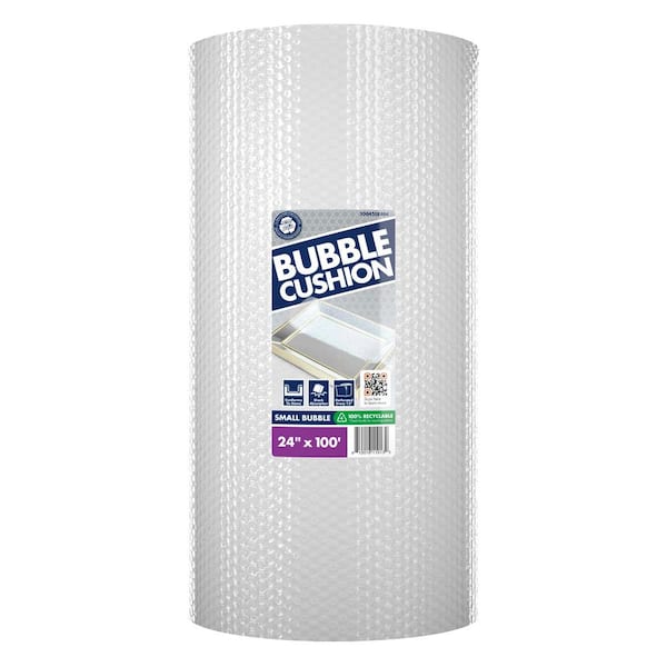 pratt retail specialties 3 16 in x 24 100 ft clear perforated bubble cushion wrap 24100chdbbl the home depot aluminium container for food packaging