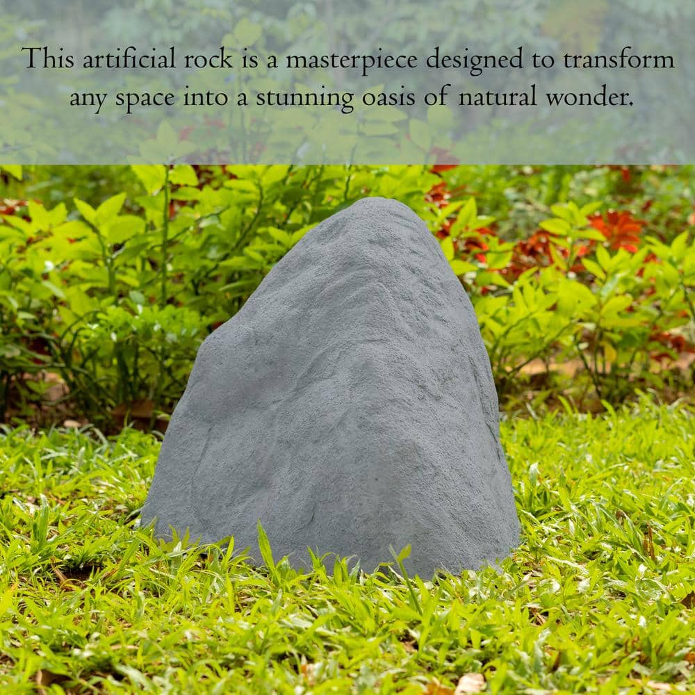Granite Gray Monument-Shaped Faux Fiberglass Outdoor Rock