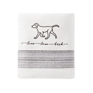 White Solid Cotton Single Bath Towel