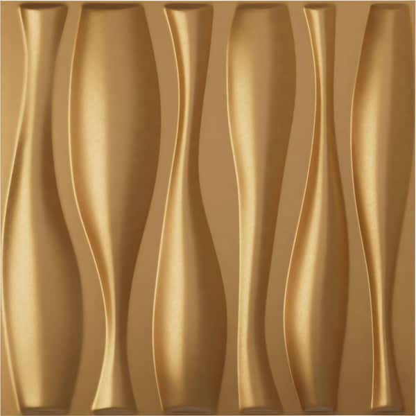 Ekena Millwork 19 5/8 in. x 19 5/8 in. Fairfax EnduraWall Decorative 3D Wall Panel, Gold (Covers 2.67 Sq. Ft.)