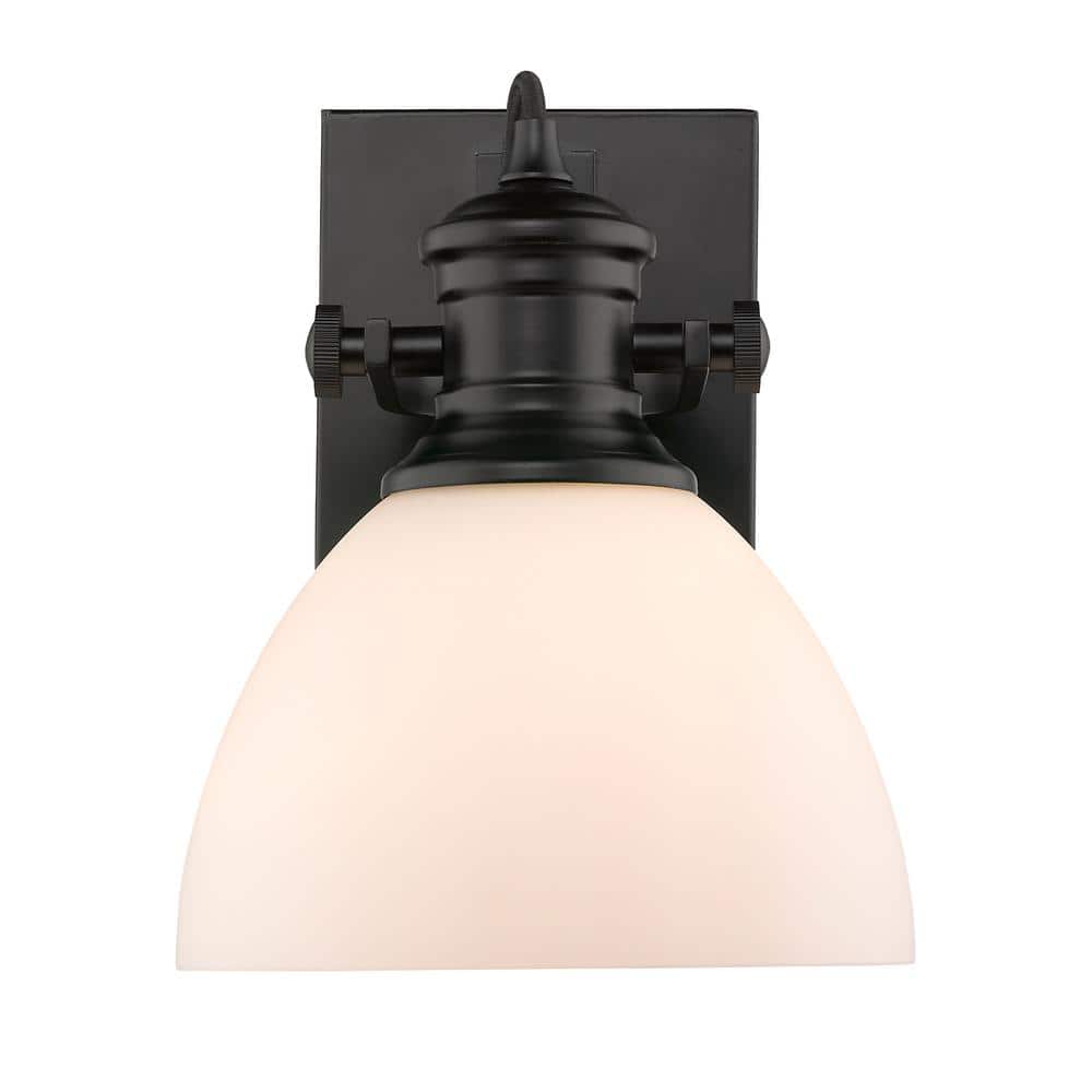 Hines 1-Light Black and Opal Glass Bath Light price history on PriceWatchPro