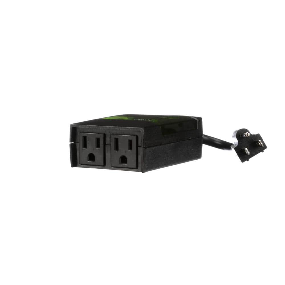 Black Outdoor Digital Timer with Dual Outlets