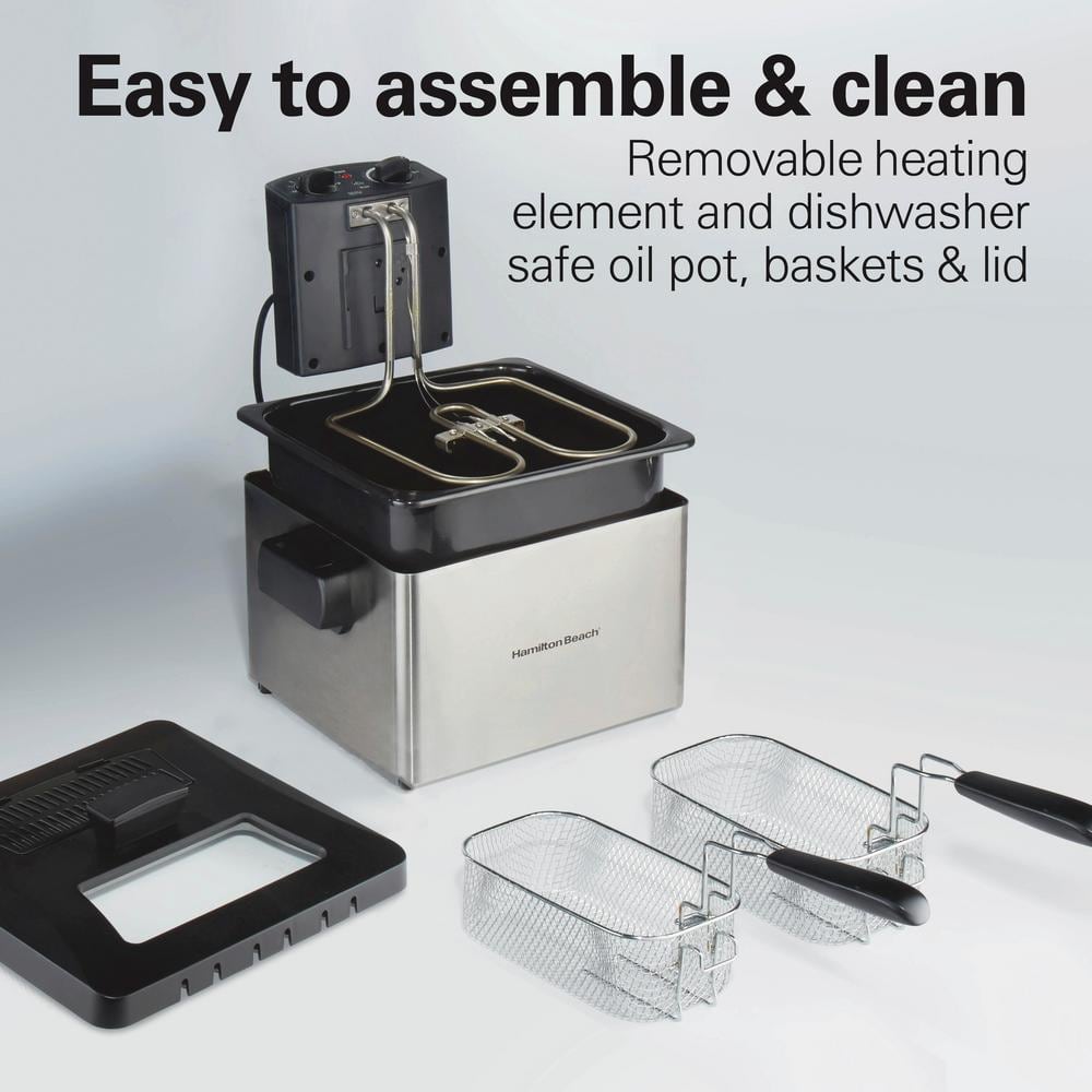 Stainless Steel Dual Basket Electric Deep Fryer