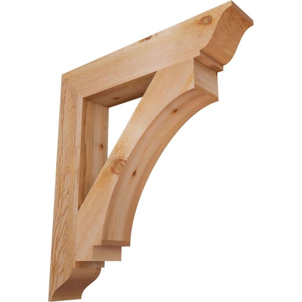Ekena Millwork 6 in. x 38 in. x 34 in. Western Red Cedar Imperial Traditional Rough Sawn Bracket