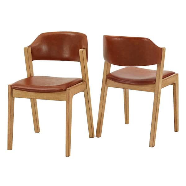 HomeSullivan Light Oak Finish Modern Scandinavian Dining Chairs