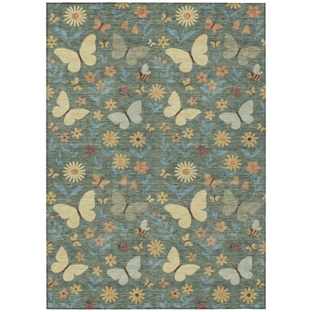 Chantille Machine Washable Indoor/Outdoor Abstract ACN2618 Basil 10 ft. x 14 ft. Area Rug price history on PriceWatchPro