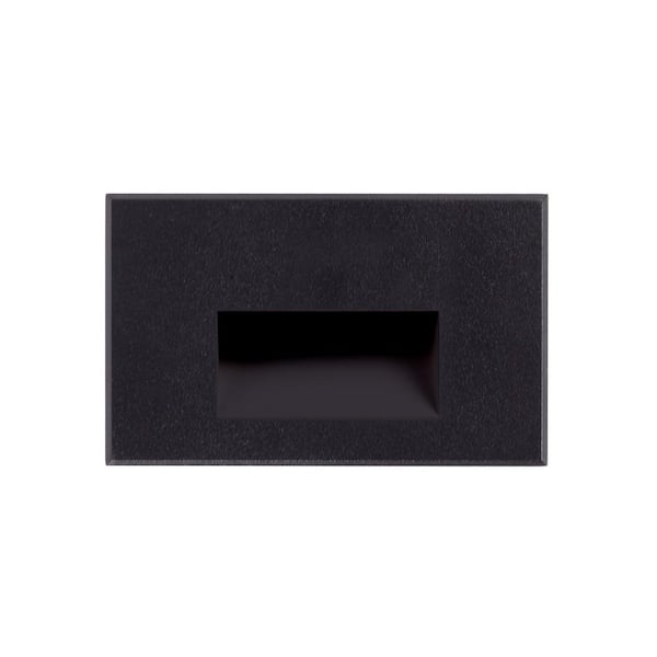 KUZCO Sonic 3 in. 1-Light 4-Watt Black Integrated LED Exterior Stair Light