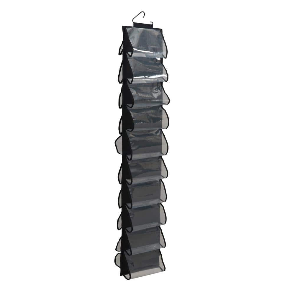 Whitmor 69 in. H 36-Pair Gunmetal Metal Hanging Shoe Organizer