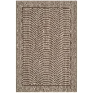 Palm Beach Silver 6 ft. x 9 ft. Border Solid Area Rug