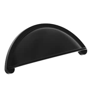 3.7 in. (76mm) Matte Black Door Handles and Pulls Semicircle Pure Copper Cabinet Drawer Cup