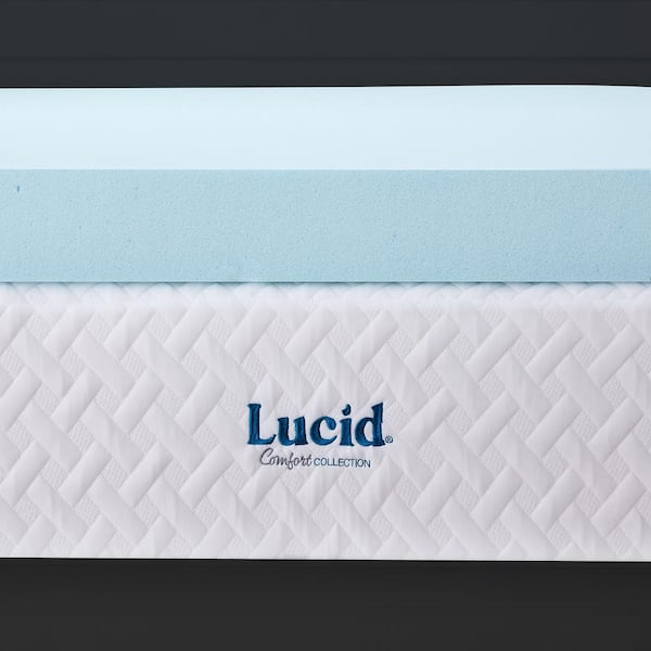 Lucid Comfort Collection 4 in. Gel and Aloe Infused Memory Foam Topper -  Full HDLU40FF30GT - The Home Depot