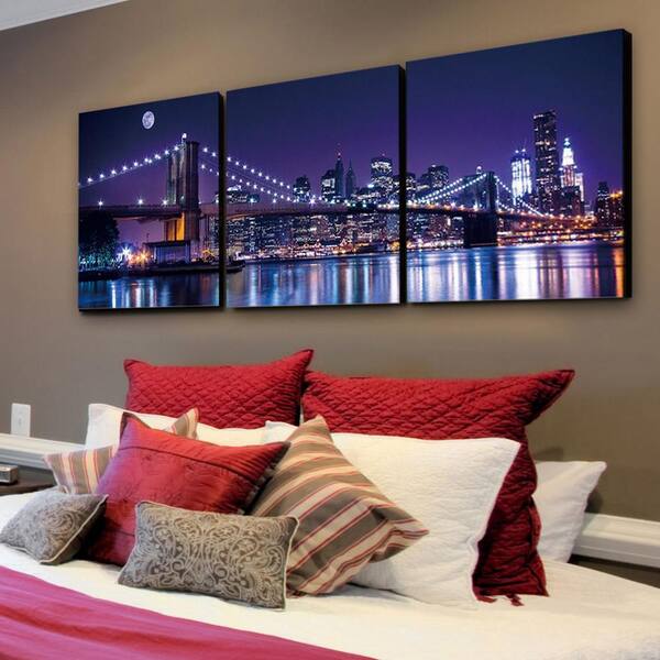 Furinno 24 in. x 72 in. "NYC The City Never Sleeps" Printed Wall Art