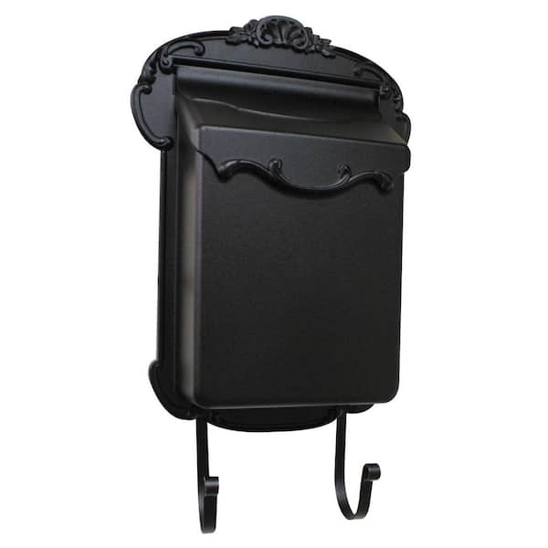 Victoria Black Wall Mount Vertical Mailbox
