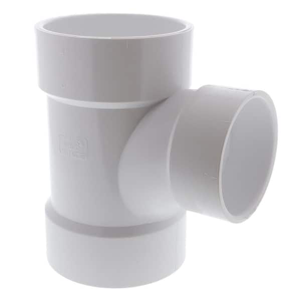 NIBCO 4 in. x 4 in. x 3 in. PVC DWV All Hub Sanitary Tee