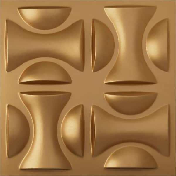 Ekena Millwork 19 5/8 in. x 19 5/8 in. York EnduraWall Decorative 3D Wall Panel, Gold (12-Pack for 32.04 Sq. Ft.)