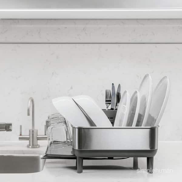simplehuman Compact Brushed Stainless Steel Frame Standing Dish