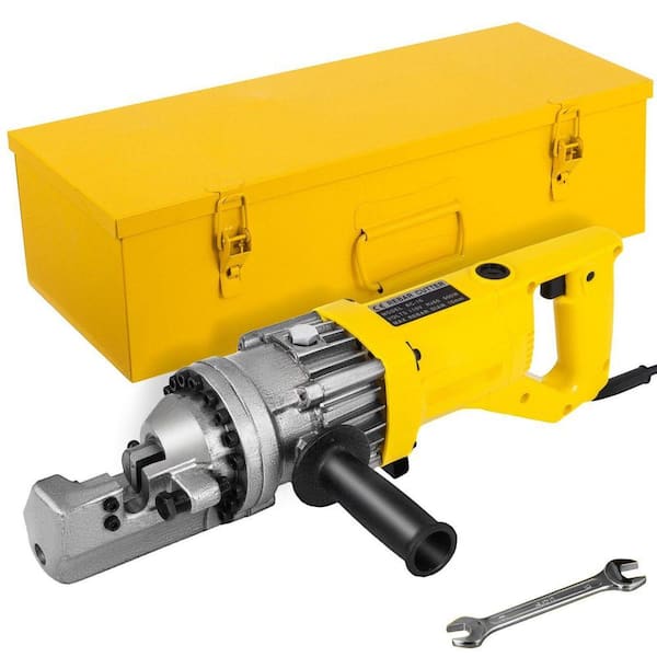 900-Watt Yellow Portable Electric Rebar Cutter with Stainless Box for Cutting 3/20 in. to 5/8 in. Rebar within 3 Seconds