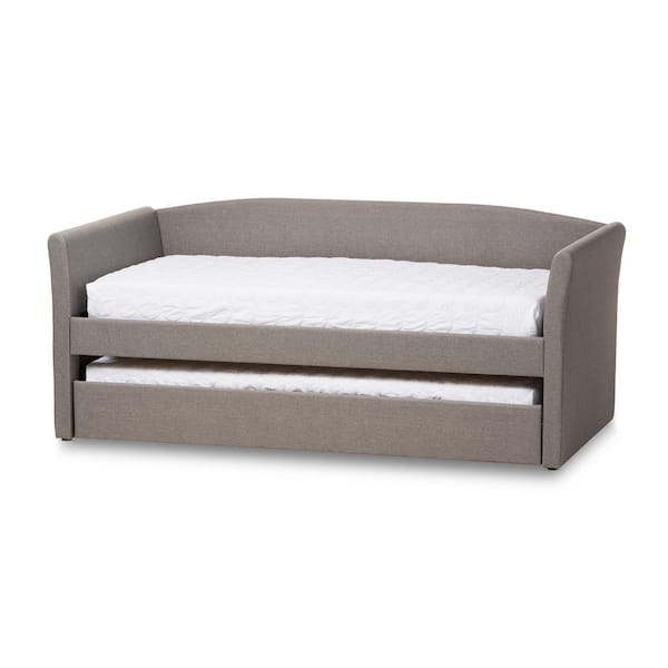 Baxton Studio Camino Contemporary Gray Fabric Upholstered Twin Size ...