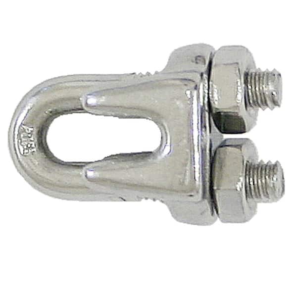 Lehigh 1/4 in. Stainless Steel Wire Rope Thimble and Clamp Set
