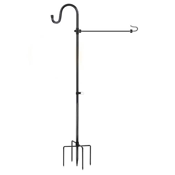 Metal Garden Flag Pole Holder with Shepherd Hook for Outdoor Decoration, 45 Inch Sturdy Yard Post Stake for 14x20 Flags