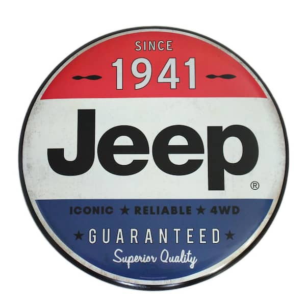 Jeep Embossed Large Metal Wall Thermometer