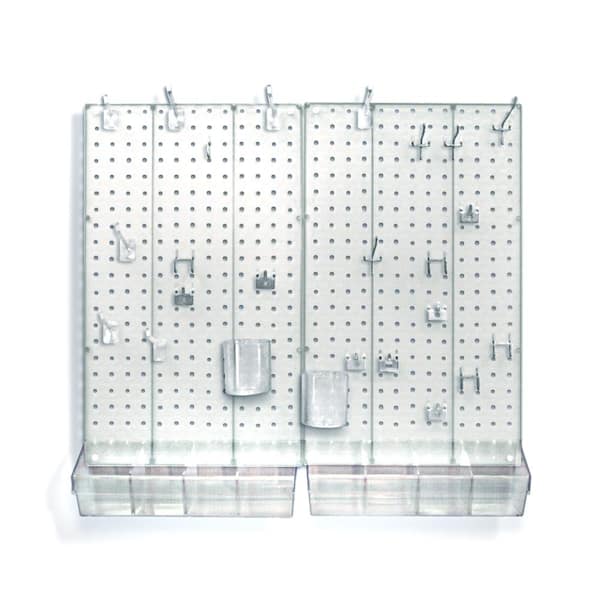 22 in. H x 27 in. W x .125 D Styrene Pegboard Kit (70 Pieces)