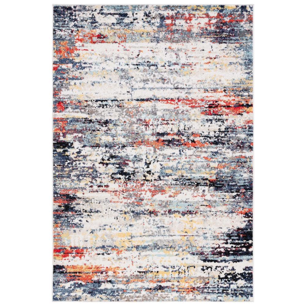 Adirondack Ivory/Navy 4 ft. x 6 ft. Rust Bold Eclectic Area Rug price history on PriceWatchPro
