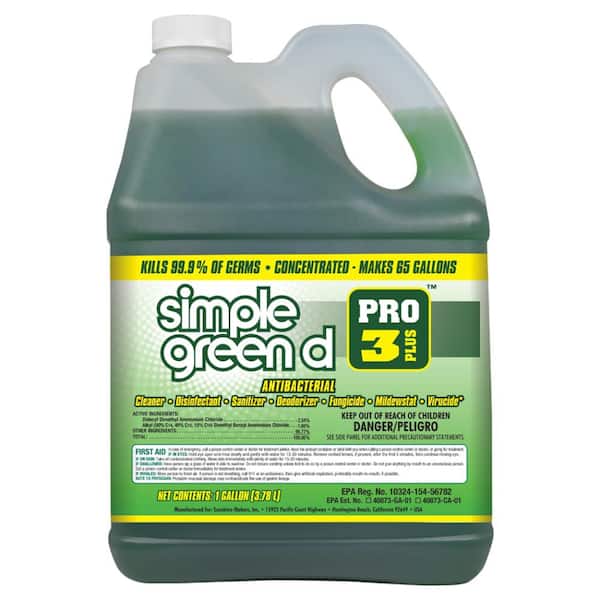 Simple Green Pro 3 Plus 1 Gal. Herbal Scent Antibacterial Cleaner and Disinfectant