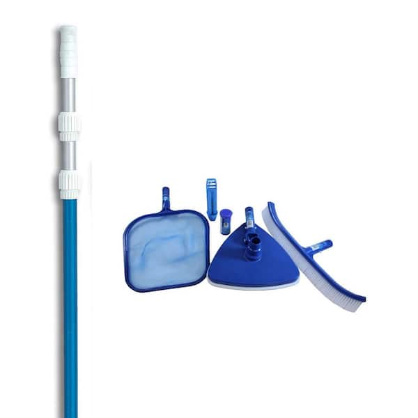 Swimline HydroTools Premium Pool Maintenance Kit + Strips with 5 ft. - 15 ft. Telescopic Pole