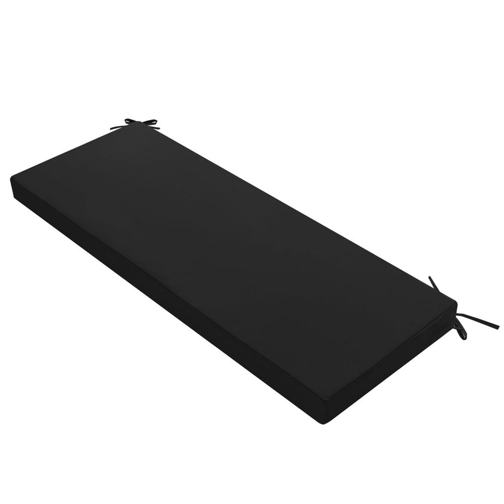 48 in. x 18 in. Rectangular Black Outdoor Bench Cushion, Waterproof and Fade Resistant Patio Furniture Cushions price history on PriceWatchPro
